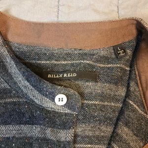Billy Reid Vintage Wool Blend Tab Collar Shirt